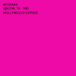 #EE0AA6 - Hollywood Cerise Color Image