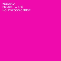 #EE0AAD - Hollywood Cerise Color Image