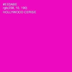 #EE0ABE - Hollywood Cerise Color Image