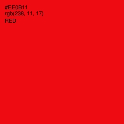 #EE0B11 - Red Color Image