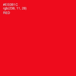 #EE0B1C - Red Color Image