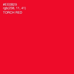 #EE0B29 - Torch Red Color Image