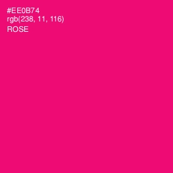 #EE0B74 - Rose Color Image