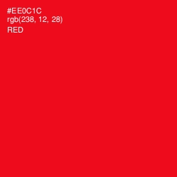 #EE0C1C - Red Color Image