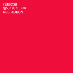 #EE0D3B - Red Ribbon Color Image
