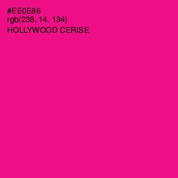#EE0E86 - Hollywood Cerise Color Image