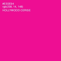 #EE0E94 - Hollywood Cerise Color Image