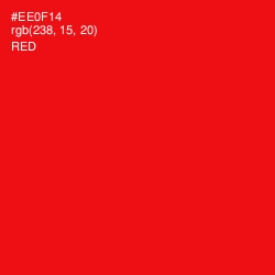 #EE0F14 - Red Color Image
