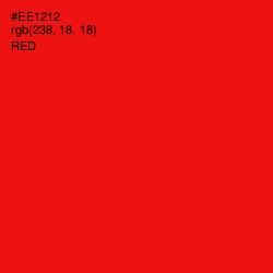 #EE1212 - Red Color Image