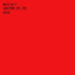 #EE1417 - Red Color Image