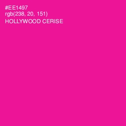 #EE1497 - Hollywood Cerise Color Image