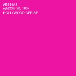 #EE14A3 - Hollywood Cerise Color Image