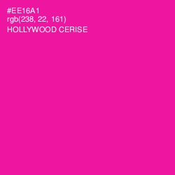 #EE16A1 - Hollywood Cerise Color Image