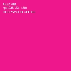 #EE178B - Hollywood Cerise Color Image