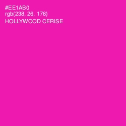 #EE1AB0 - Hollywood Cerise Color Image