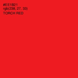 #EE1B21 - Torch Red Color Image