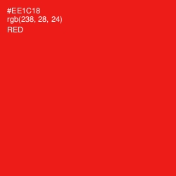 #EE1C18 - Red Color Image