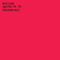 #EE1D4B - Razzmatazz Color Image