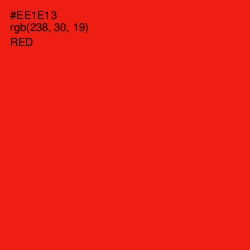 #EE1E13 - Red Color Image