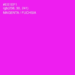 #EE1EF1 - Magenta / Fuchsia Color Image