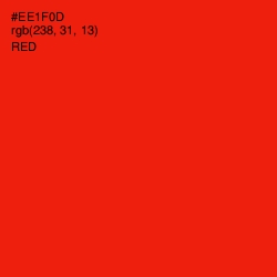 #EE1F0D - Red Color Image
