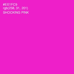 #EE1FC9 - Shocking Pink Color Image