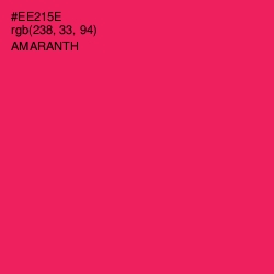 #EE215E - Amaranth Color Image