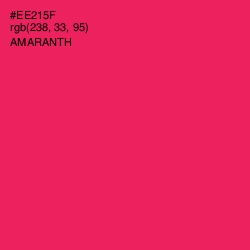 #EE215F - Amaranth Color Image