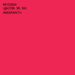 #EE2654 - Amaranth Color Image