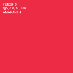 #EE2B45 - Amaranth Color Image