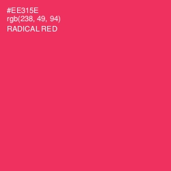 #EE315E - Radical Red Color Image