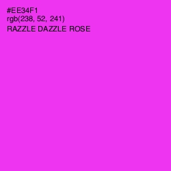 #EE34F1 - Razzle Dazzle Rose Color Image
