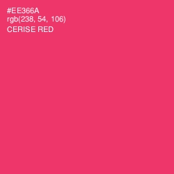 #EE366A - Cerise Red Color Image