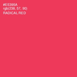#EE395A - Radical Red Color Image