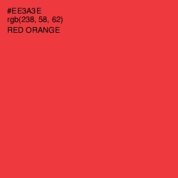 #EE3A3E - Red Orange Color Image