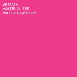 #EE3A8A - Wild Strawberry Color Image