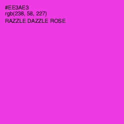 #EE3AE3 - Razzle Dazzle Rose Color Image