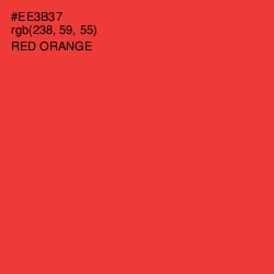 #EE3B37 - Red Orange Color Image