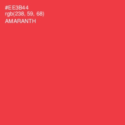 #EE3B44 - Amaranth Color Image