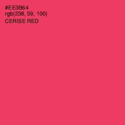 #EE3B64 - Cerise Red Color Image