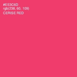 #EE3C6D - Cerise Red Color Image