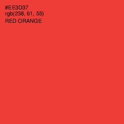 #EE3D37 - Red Orange Color Image