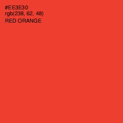 #EE3E30 - Red Orange Color Image