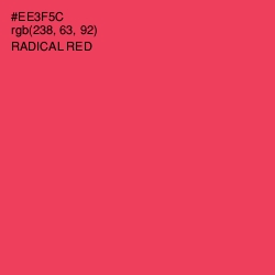 #EE3F5C - Radical Red Color Image