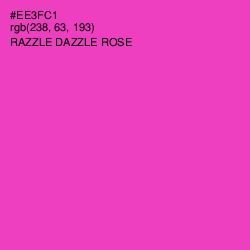 #EE3FC1 - Razzle Dazzle Rose Color Image