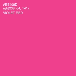 #EE408D - Violet Red Color Image