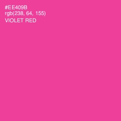 #EE409B - Violet Red Color Image