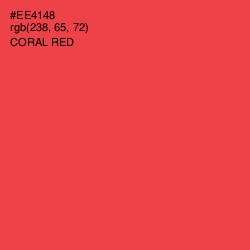 #EE4148 - Coral Red Color Image