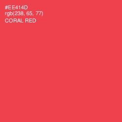 #EE414D - Coral Red Color Image
