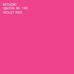 #EE428C - Violet Red Color Image